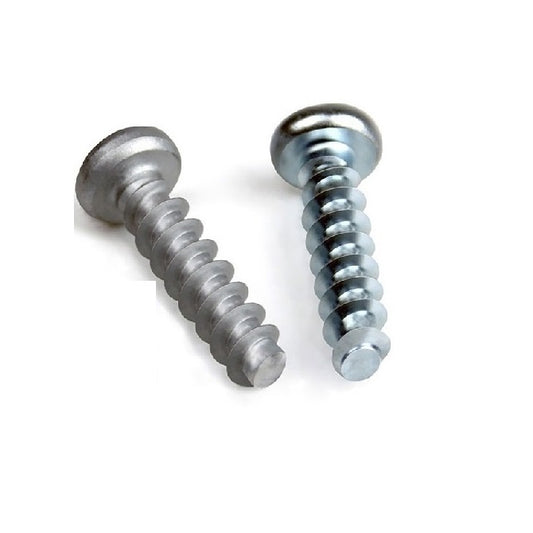 Self Tapping Screw    6 x 2.12 x 12 mm Zinc Plated and Waxed - Pan Head For Hard and Soft Plastics - MBA  (Pack of 500)