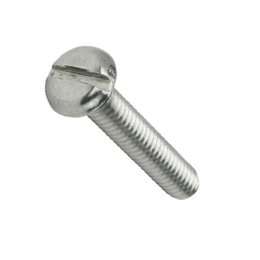 Screw    M3.5 x 20 mm  -  Zinc Plated Steel - Pan Head Slotted - MBA  (Pack of 10)