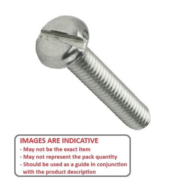 Screw    M5 x 75 mm  -  Zinc Plated Steel - Pan Head Slotted - MBA  (Pack of 50)