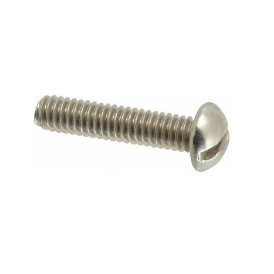 Screw 0-80 UNF x 12.7 mm 304 Stainless - Round Head Slotted - MBA  (Pack of 20)
