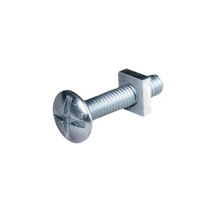 Screw    M6 x 12 mm  -  Zinc Plated Steel - Roof Bolt - MBA  (Pack of 100)