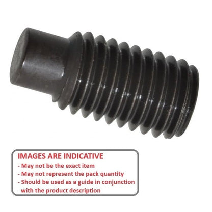Socket Set Grub Screw    M4 x 2.8 mm Carbon Steel - Dog Point - MBA  (Pack of 5)
