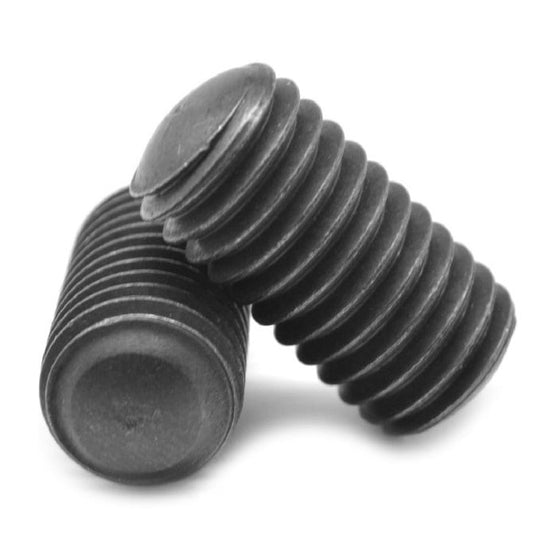 Socket Set Grub Screw 8-32 UNC x 6.4 Hardened Carbon Steel - Oval Tip - MBA  (Pack of 100)