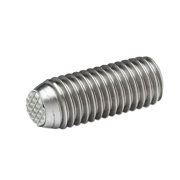 Socket Set Grub Screw    M12 x 20 mm 304 Stainless Steel (A2, 18-8) - Diamond Knurled Tip - MBA  (Pack of 1)