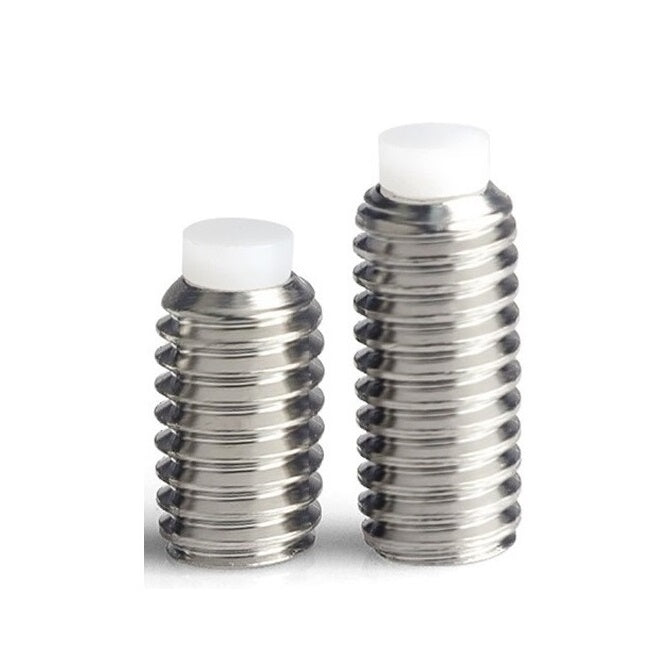 Soft Tipped Socket Set Grub Screw    M4 x 12 mm Stainless 303-304 - 18-8 - A2 - Acetal Tip - MBA  (Pack of 2)