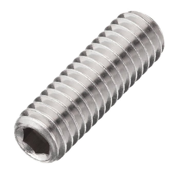Socket Set Grub Screw 7/16-14 UNC x 12.7 mm Hardened Carbon Steel - Cup Point DIN916 - MBA  (Pack of 5)