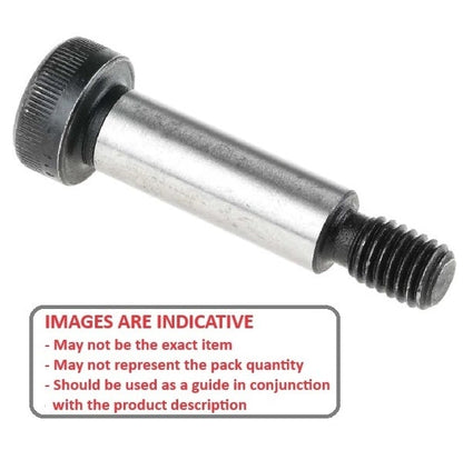 Screw    6.35 x 19.05 mm x 10-32 UNF Hardened Carbon Steel - Shoulder Socket Head - MBA  (Pack of 5)