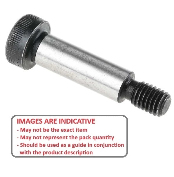 Screw   25.4 x 152.4 mm x 3/4 UNC Hardened Carbon Steel - Shoulder Socket Head - MBA  (Pack of 10)
