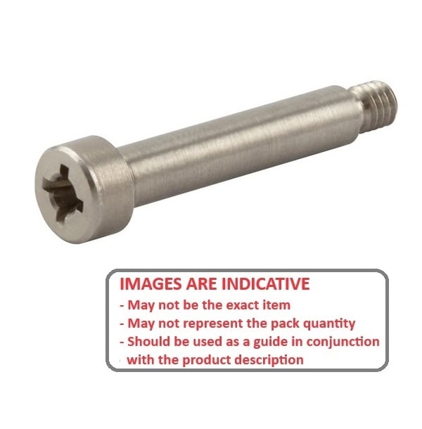 Screw   10 x 10 mm x M6 303 Stainless Steel - Shoulder Philips Drive - MBA  (Pack of 50)