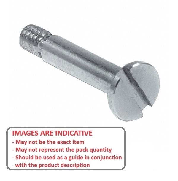 Screw    5.5 x 6 mm x M4 Carbon Steel - Shoulder Slotted Shallow Head - MBA  (Pack of 50)