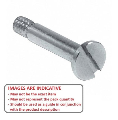 Screw    7 x 2.5 mm x M5 Carbon Steel - Shoulder Slotted Shallow Head - MBA  (Pack of 1)