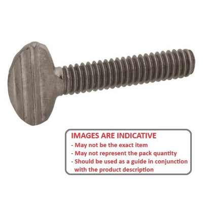 Thumb Screw 1/2-13 UNC x 25.4 mm Malleable Iron - Flat Key Head - MBA  (Pack of 1)