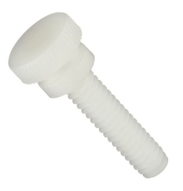 Thumb Screw 6-32 UNC x 19.05 mm Nylon - Knurled Washer Face - MBA  (Pack of 1)