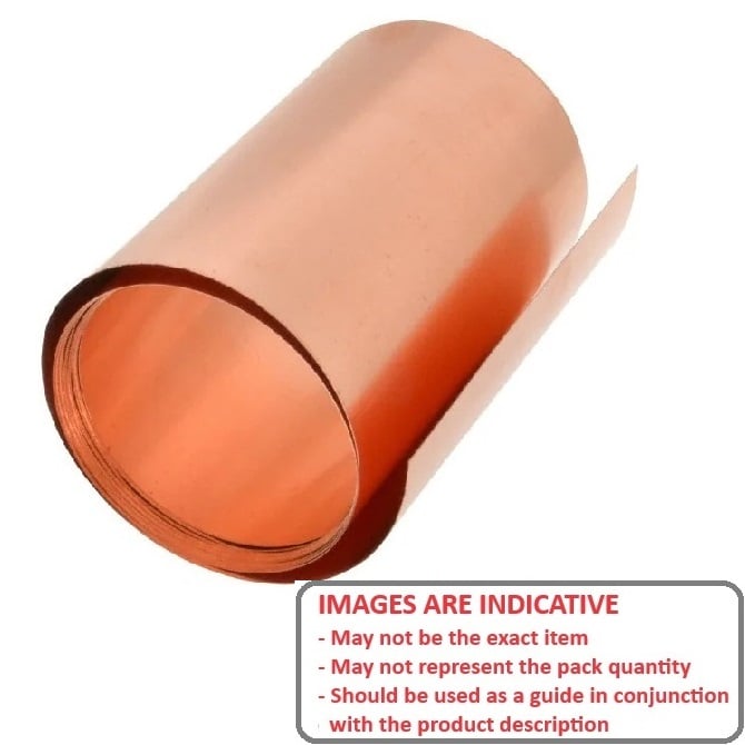 Shim and Foil    0.127 x 300 x 762 mm  - Sheet Copper - MBA  (Pack of 1)