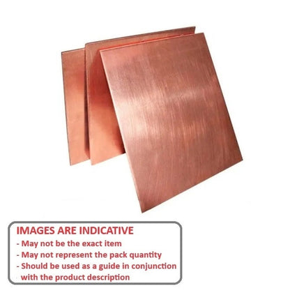 Shim and Foil    0.635 x 101.6 x 254 mm  - Sheet Copper - MBA  (Pack of 1)