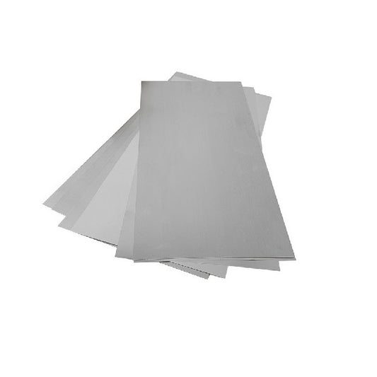 Cale et feuille 0,025 x 203 x 300 mm - Feuille inoxydable qualité 302-304 - MBA (1 feuille)