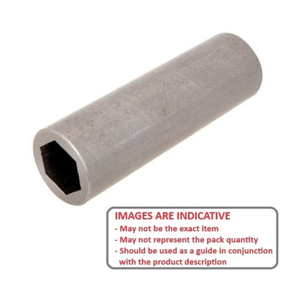 Hex Hole Sleeve   12.7 x 20.638 x 69.850 mm  - Carbon Steel - MBA  (Pack of 1)