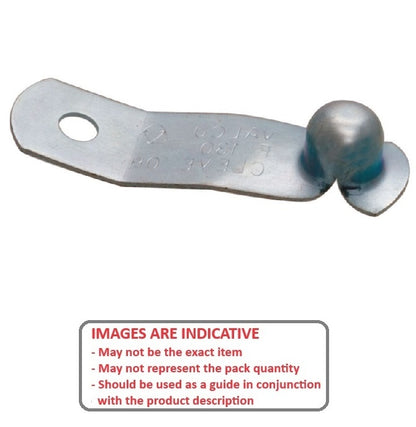 Bottone a pressione tipo piatto 6,35 mm - Molla a scatto in acciaio - Tipo piatto - MBA (confezione da 1)