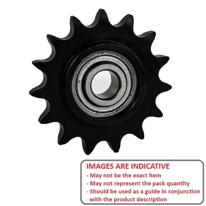 Idler Sprocket   17 Tooth  - 40ASA 1/2 inch Pitch with 12.7mm Bore Carbon Steel - MBA  (Pack of 1)