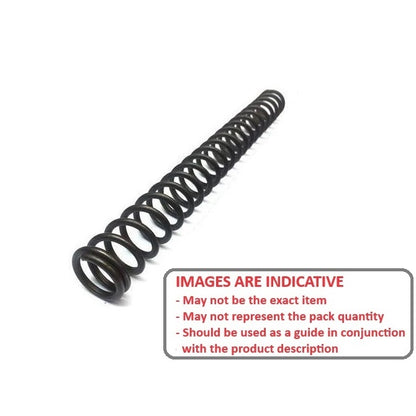 Compression Spring   11.13 x 914 x 1.22 mm  -  Springsteel Music Wire - MBA  (Pack of 1)