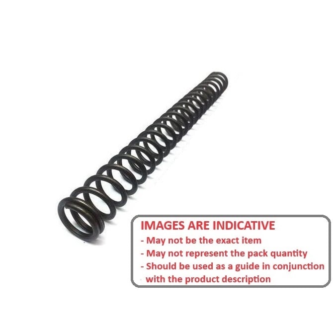 Compression Spring   12.7 x 914 x 1.22 mm  -  Springsteel Music Wire - MBA  (Pack of 1)