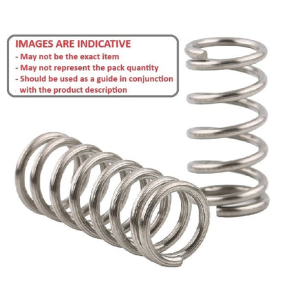 Compression Spring   22.5 x 81.5 x 2.5 mm  -  302 Stainless Steel - MBA  (Pack of 115)