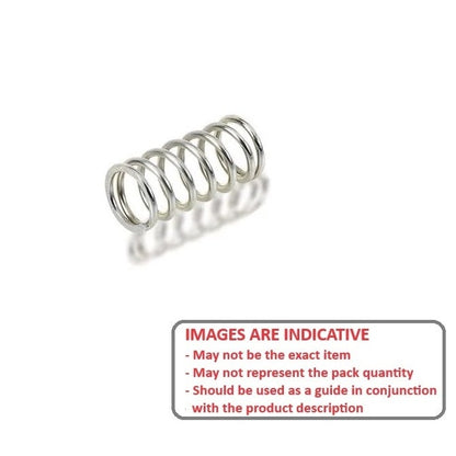 Compression Spring    3.05 x 19.1 x 0.51 mm  -  302 Stainless Steel - MBA  (Pack of 1)