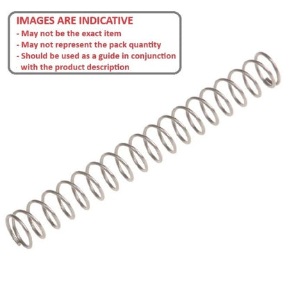 Compression Spring    2.38 x 254 x 0.25 mm  -  302 Stainless Steel - MBA  (Pack of 5)