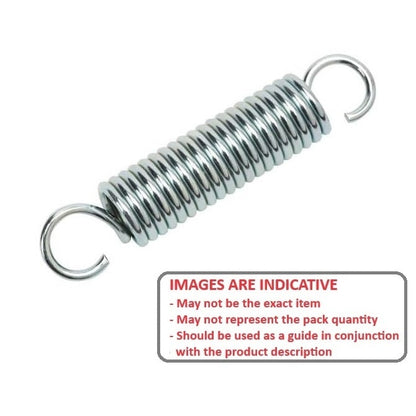 Extension Spring    3 x 25 x 0.35 mm Music Wire - MBA  (Pack of 50)