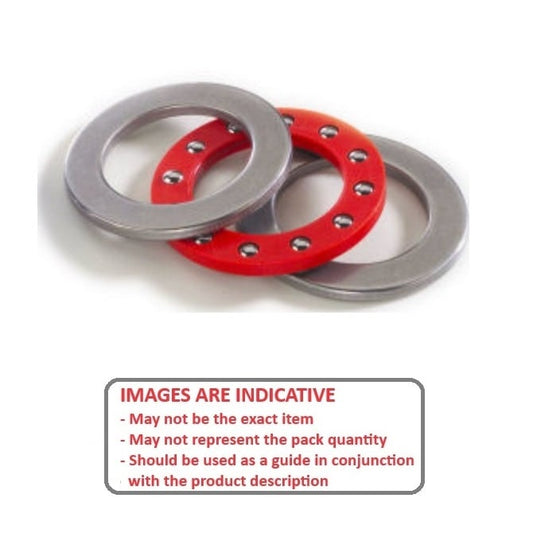 Roulement de butée 5 x 12 x 5 mm – 3 pièces de type rondelle plate en acier inoxydable de qualité 440C et nylon – MBA (lot de 1)