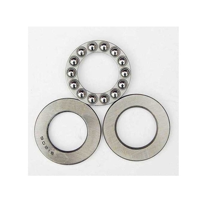 Thrust Bearing    7 x 15 x 5 mm  - 3 Piece Flat Washer Type Chrome Steel - Steel Retainer - MBA  (Pack of 2)