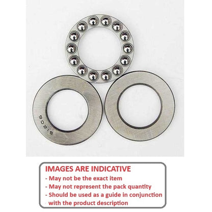 Roulement de butée 7 x 15 x 5 mm – 3 pièces type rondelle plate en acier chromé – retenue en acier – MBA (lot de 1)
