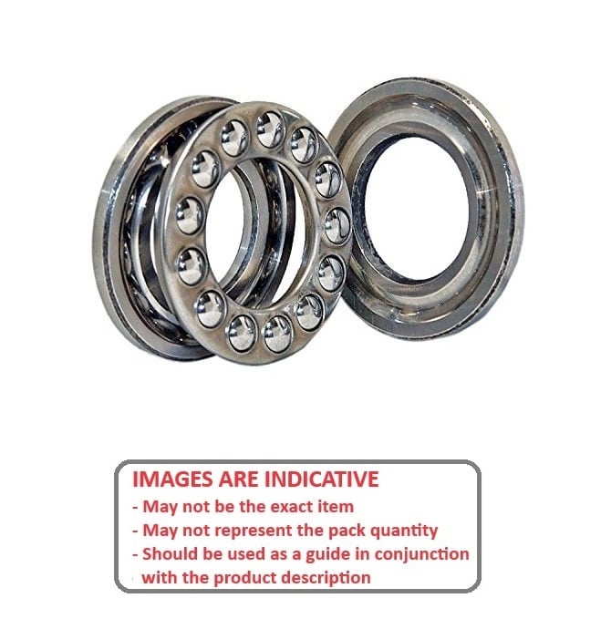 Thrust Bearing   15 x 32 x 12 mm  - 3 Piece Grooved Washer Type Stainless 440C Grade - Economy - ECO  (Pack of 1)
