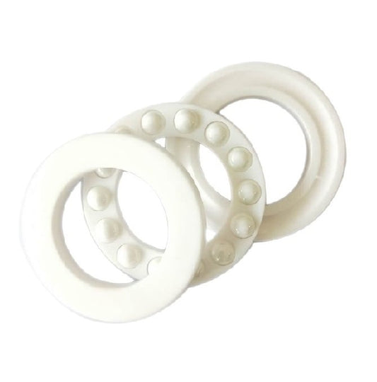 Thrust Bearing    4 x 10 x 4 mm  - 3 Piece Grooved Washer Type Ceramic Zirconia ZrO2 Balls and Races - MBA  (Pack of 4)