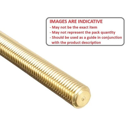 Allthread Threaded Rod    2-56 UNC x 304.8 mm  -  Brass - MBA  (1 Length)