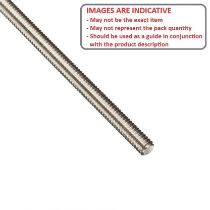 Allthread Threaded Rod    M5 x 1000 mm  -  Stainless 304 Grade - MBA  (1 Length)