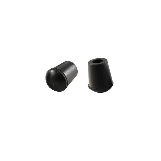 Tips    For 6.35 mm Rod or Tube Plasticised Rubber - Black - MBA  (Pack of 50)