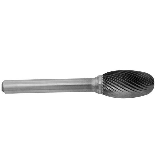 Rotary Files Tool    6.35 x 9.52 x 6.35 mm  - Standard Cut Rotary File Egg Shape - 6.35mm Shank - MBA  (Pack of 1)