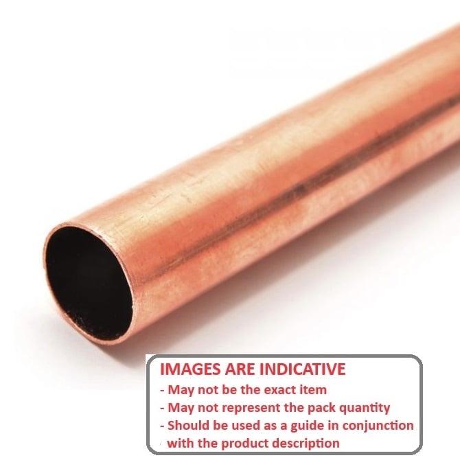 Round Tube    1.59 x 0.88 x 304.8 mm  -  Copper - MBA  (1 Pack of 3 Per Card)