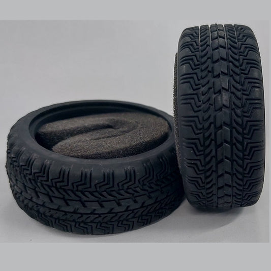 Hobby Tyre    Off Road Pattern x 63 x 26 mm  - Car 1-10 On Road - MBA  (4 Packs of 2 Per Card)
