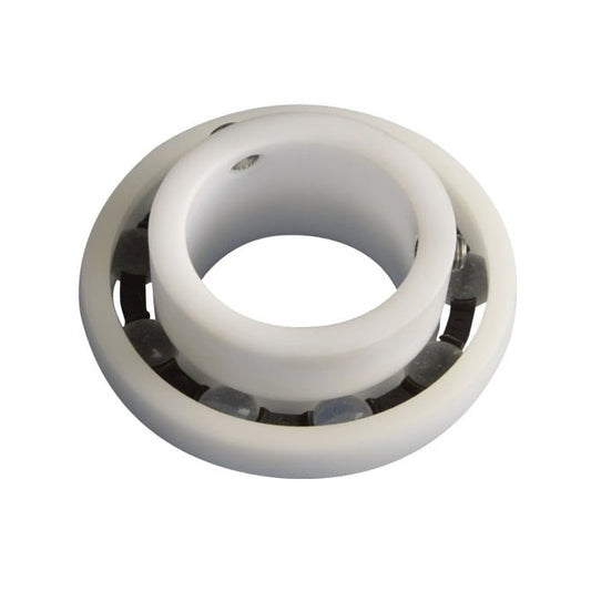 Cuscinetto in plastica 19,05 x 52 x 34 mm - Inserto per alloggiamenti in plastica Acetalica con sfere di vetro - DE sferico - MBA (confezione da 5)