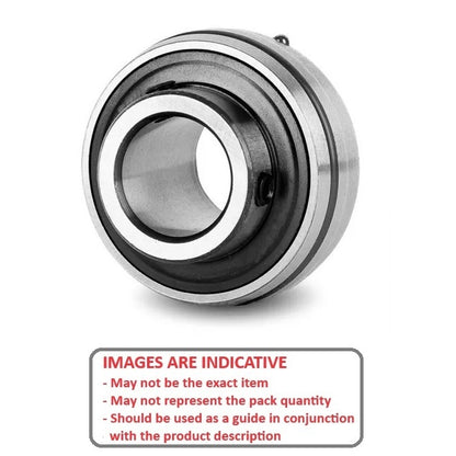 Bearing for Cast Iron Housing   25 x 52 x 34 mm  - Insert Chrome Steel - Spherical OD with Grease Groove - MBA  (Pack of 1)
