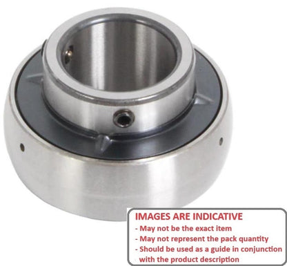 Bearing for Cast Iron Housing   40 x 80 x 49.2 mm  - Insert Chrome Steel - Spherical OD - MBA  (Pack of 1)