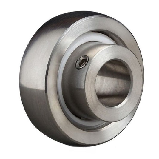316 Stainless Steel Bearing   25.4 x 52 x 34 mm  - Insert for Plastic Housings Stainless 316 Grade - Spherical OD - KMS  (Pack of 1)