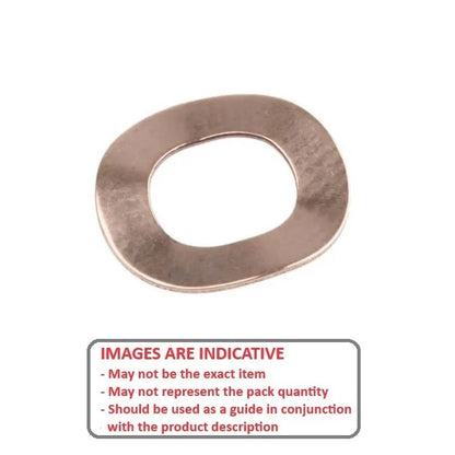 Wave Washer    3.5 x 7.62 x 0.71 mm  - Type 3 Beryllium Copper - MBA  (Pack of 50)