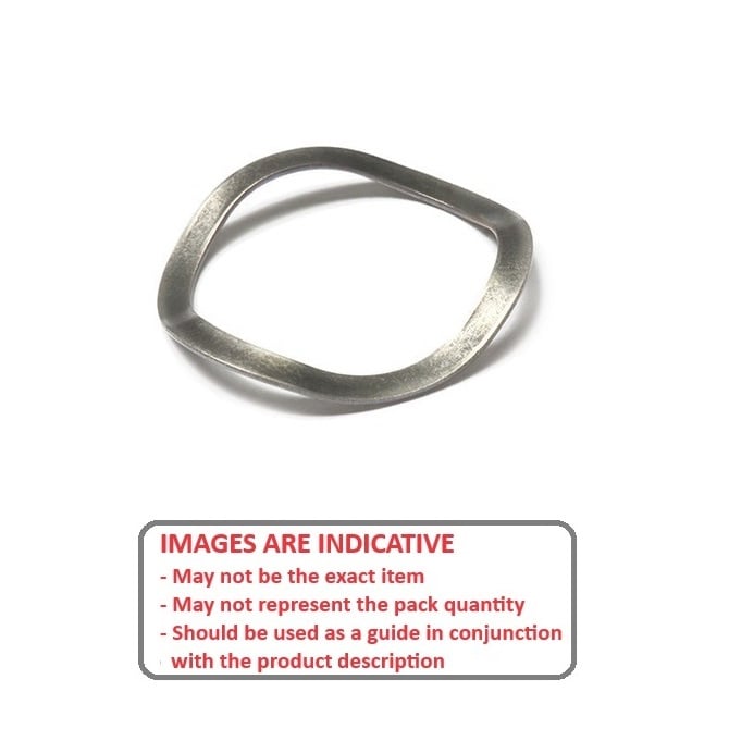 Wave Washer   15 x 16.65 x 1.55 mm  - Type 3 Stainless 400 Grade - MBA  (Pack of 2)