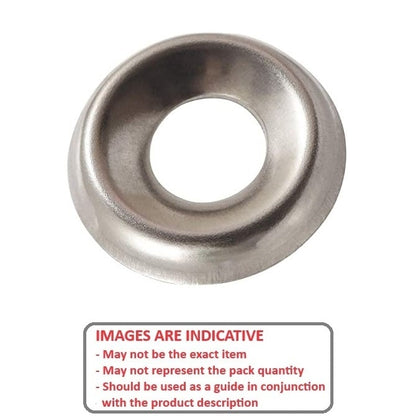 Cup Washer    5 x 10 x 3 mm  -  Aluminium - MBA  (Pack of 9)