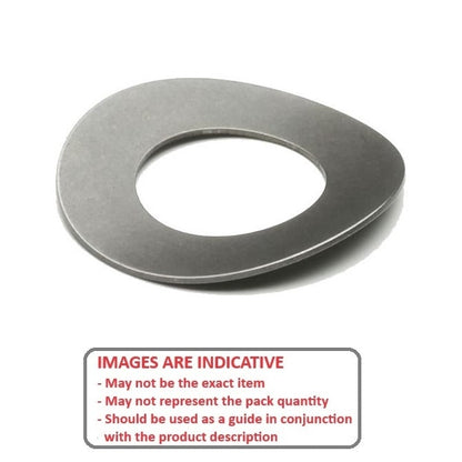 Rondelle élastique 3,18 x 6,4 x 0,71 mm - Courbée en acier inoxydable de qualité 301 - MBA (Pack de 1)