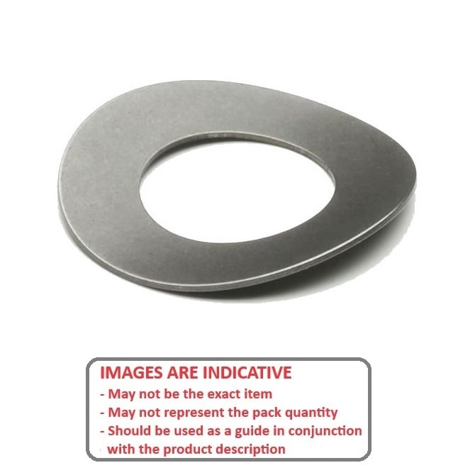 Rondelle élastique 4,76 x 9,4 x 1,75 mm - Courbée en acier inoxydable de qualité 301 - MBA (Pack de 55)