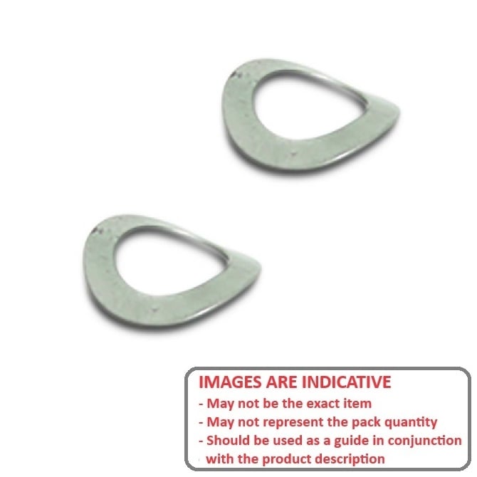 Rondelle Ressort 2,5 x 5,5 x 0,55 mm - Acier à Ressort Courbé Plaqué Zinc - MBA (Pack de 5)